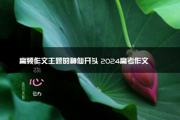 高频作文主题的神仙开头 2024高考作文素材整理