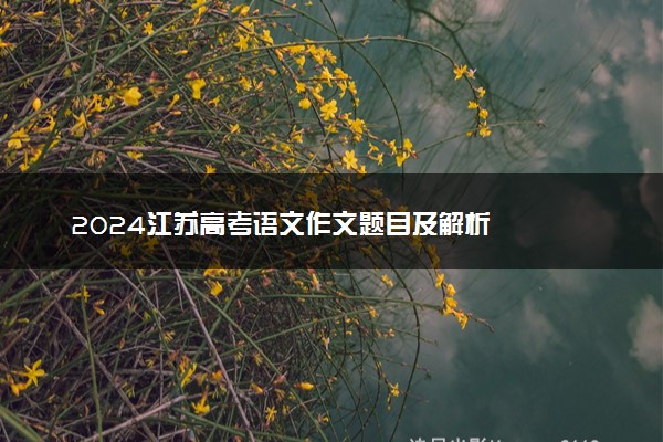 2024江苏高考语文作文题目及解析