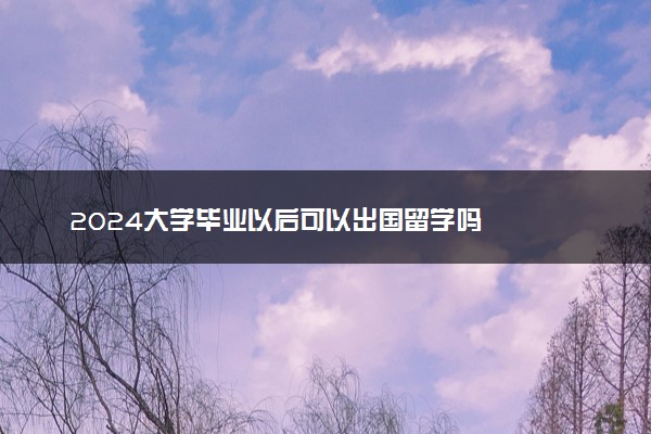 2024大学毕业以后可以出国留学吗