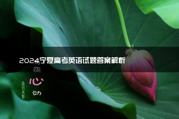 2024宁夏高考英语试题答案解析