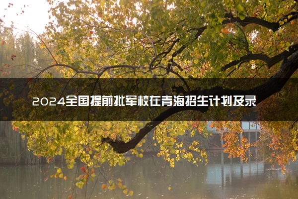 2024全国提前批军校在青海招生计划及录取分数线