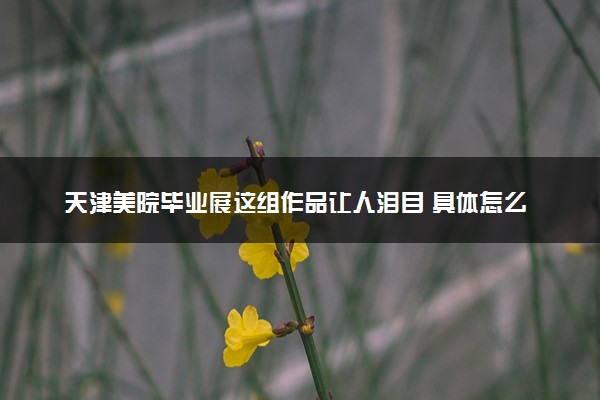天津美院毕业展这组作品让人泪目 具体怎么回事