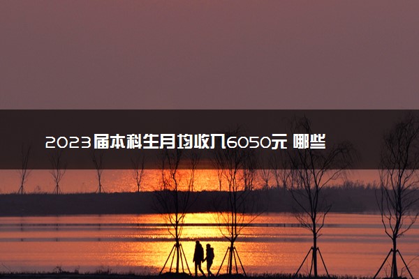 2023届本科生月均收入6050元 哪些专业好就业起薪高