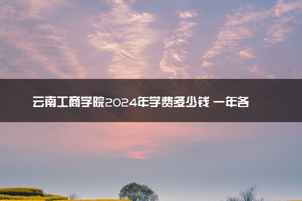云南工商学院2024年学费多少钱 一年各专业收费标准