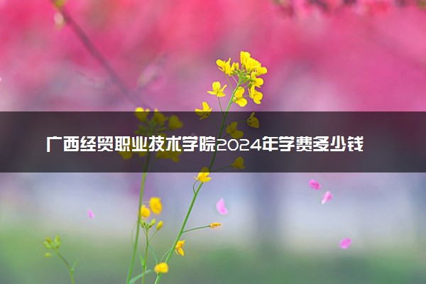 广西经贸职业技术学院2024年学费多少钱 一年各专业收费标准