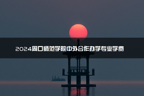2024周口师范学院中外合作办学专业学费多少钱