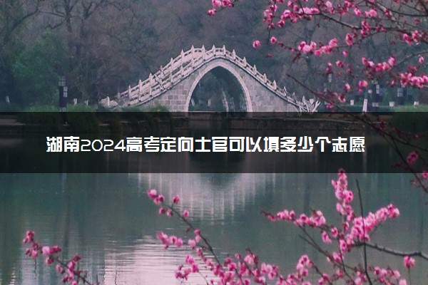 湖南2024高考定向士官可以填多少个志愿 志愿设置及填报技巧