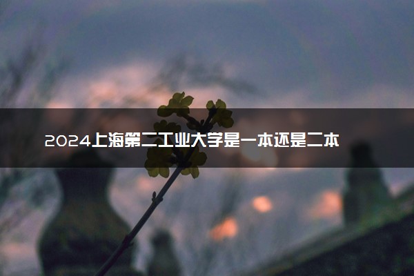 2024上海第二工业大学是一本还是二本 含金量高吗
