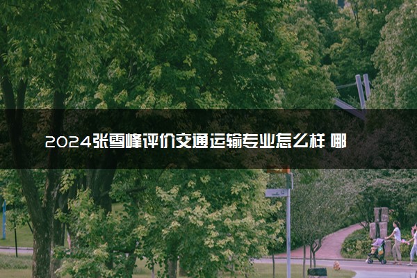 2024张雪峰评价交通运输专业怎么样 哪个学校最好