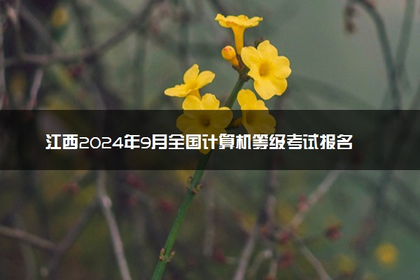 江西2024年9月全国计算机等级考试报名时间 几号报名