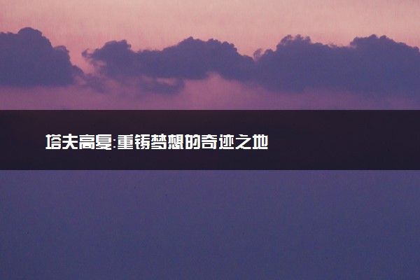 塔夫高复：重铸梦想的奇迹之地