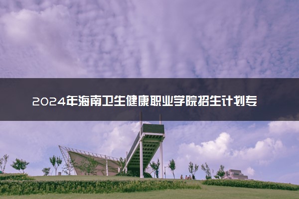 2024年海南卫生健康职业学院招生计划专业及各省录取分数线位次
