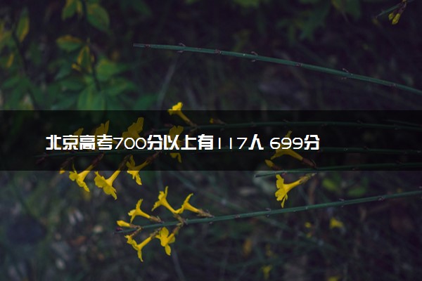 北京高考700分以上有117人 699分累计132人