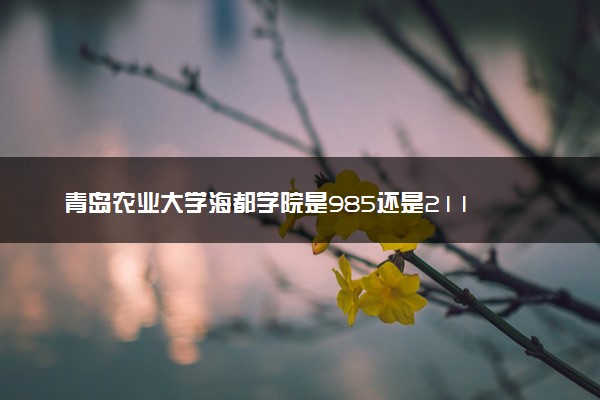 青岛农业大学海都学院是985还是211 录取分数线是多少