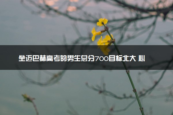 坐迈巴赫高考的男生总分700目标北大 心情非常激动