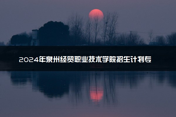 2024年泉州经贸职业技术学院招生计划专业及各省录取分数线位次