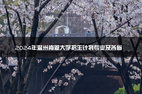 2024年温州肯恩大学招生计划专业及各省录取分数线位次