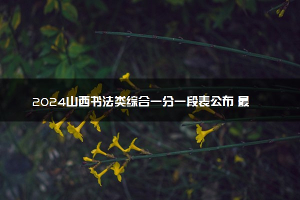 2024山西书法类综合一分一段表公布 最新成绩排名