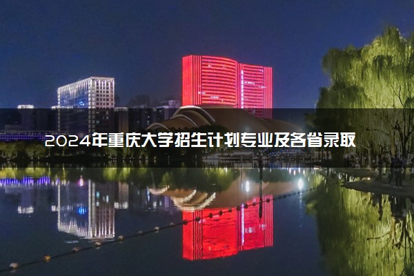 2024年重庆大学招生计划专业及各省录取分数线位次
