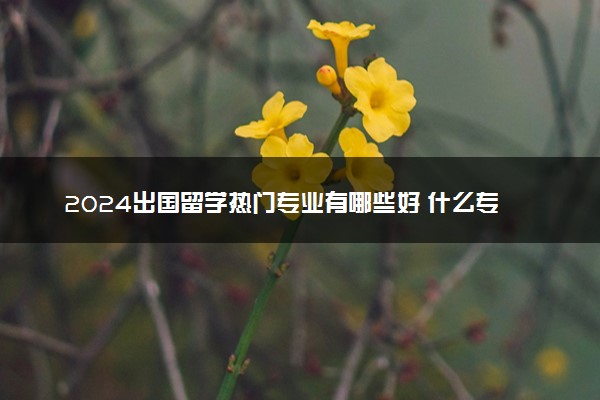 2024出国留学热门专业有哪些好 什么专业比较多