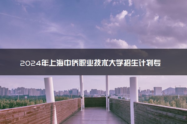 2024年上海中侨职业技术大学招生计划专业及各省录取分数线位次