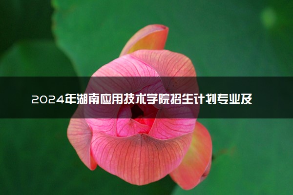 2024年湖南应用技术学院招生计划专业及各省录取分数线位次