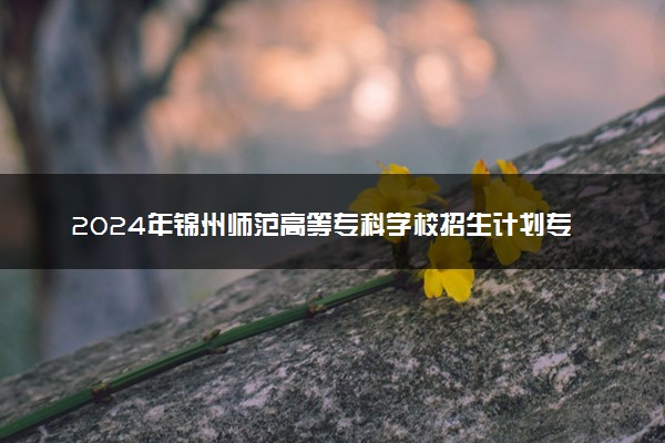 2024年锦州师范高等专科学校招生计划专业及各省录取分数线位次