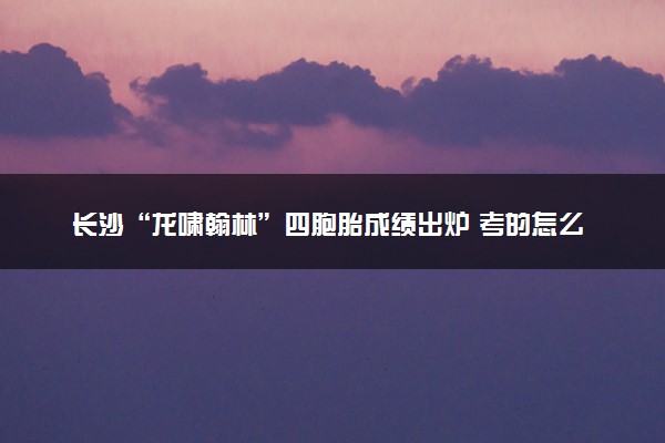 长沙“龙啸翰林”四胞胎成绩出炉 考的怎么样