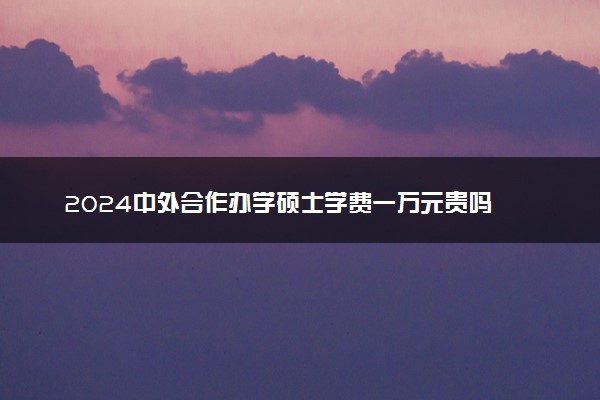 2024中外合作办学硕士学费一万元贵吗 价格是多少