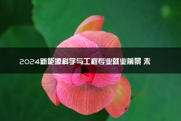 2024新能源科学与工程专业就业前景 未来发展趋势如何