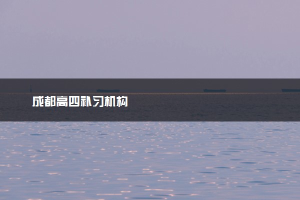 成都高四补习机构