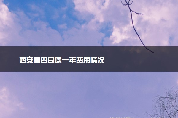 西安高四复读一年费用情况