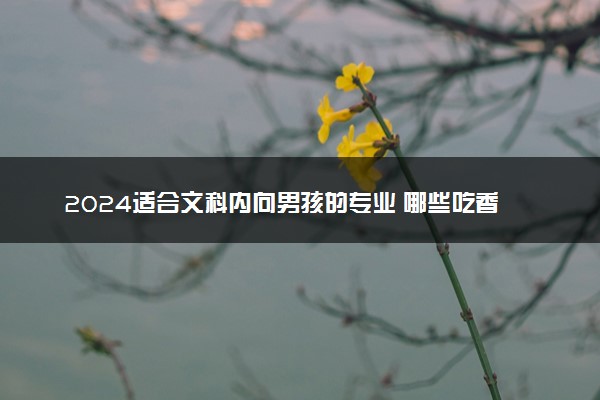 2024适合文科内向男孩的专业 哪些吃香好就业