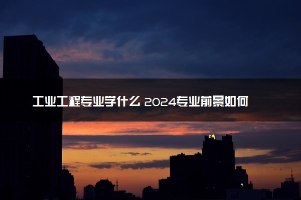 工业工程专业学什么 2024专业前景如何