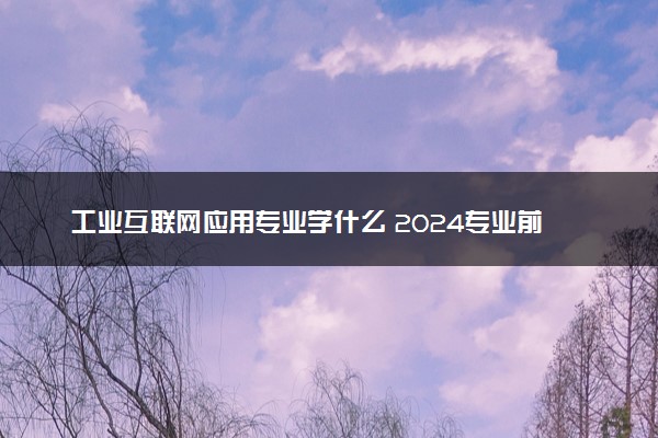工业互联网应用专业学什么 2024专业前景如何