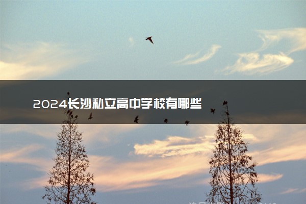 2024长沙私立高中学校有哪些