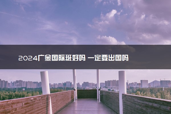 2024广金国际班好吗 一定要出国吗