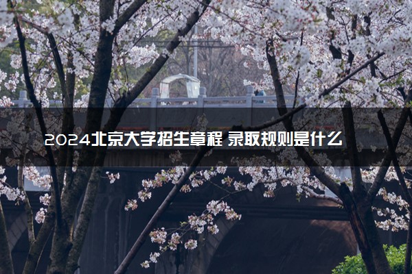 2024北京大学招生章程 录取规则是什么