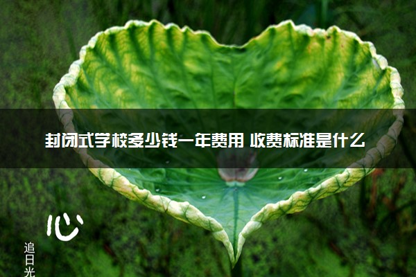 封闭式学校多少钱一年费用 收费标准是什么