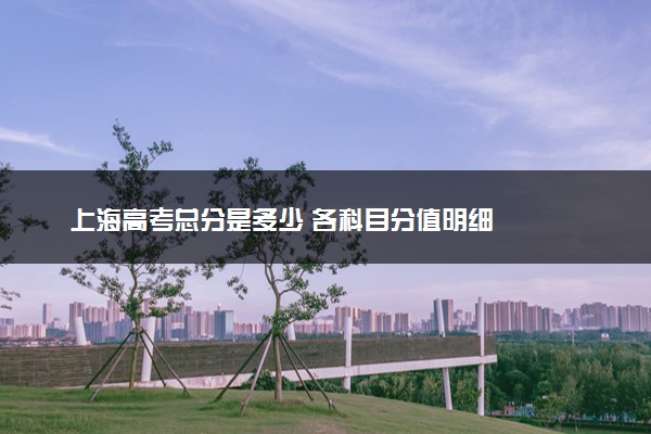 上海高考总分是多少 各科目分值明细