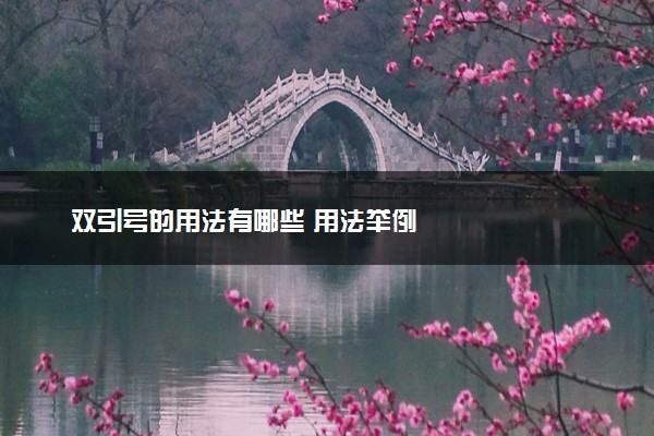 双引号的用法有哪些 用法举例