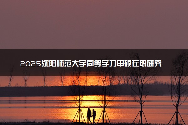 2025沈阳师范大学同等学力申硕在职研究生招生简章
