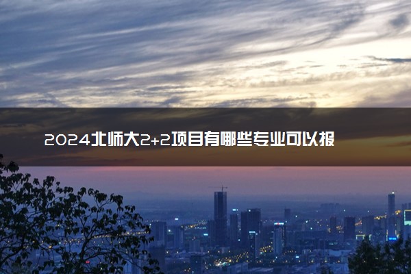 2024北师大2+2项目有哪些专业可以报 值得读吗