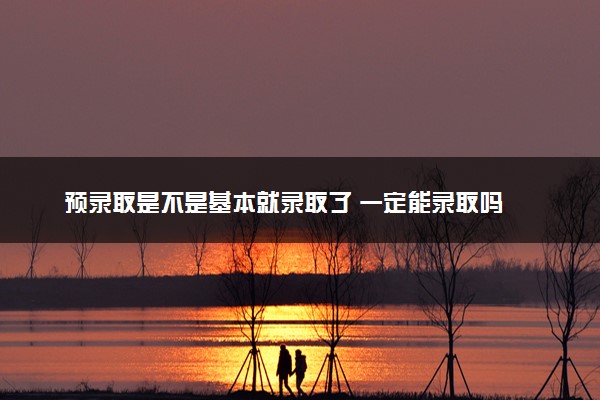 预录取是不是基本就录取了 一定能录取吗