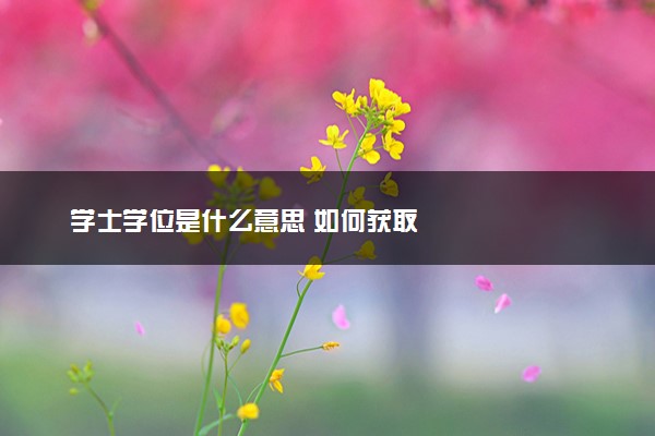 学士学位是什么意思 如何获取