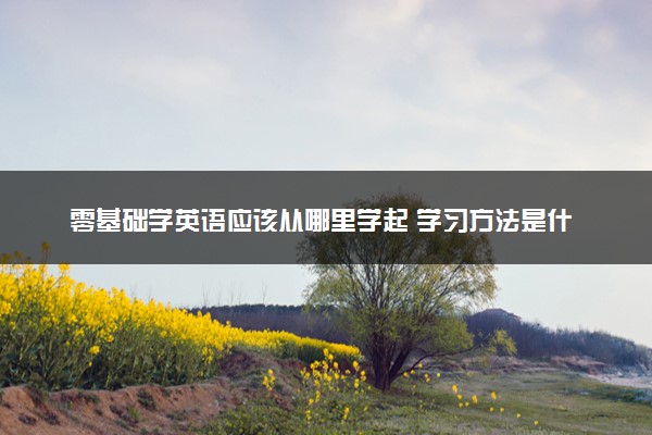 零基础学英语应该从哪里学起 学习方法是什么