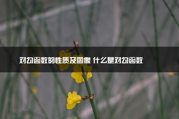 对勾函数的性质及图像 什么是对勾函数