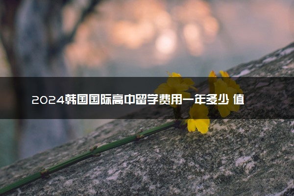 2024韩国国际高中留学费用一年多少 值得读吗
