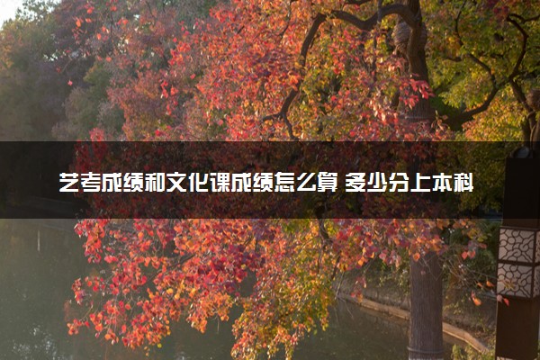 艺考成绩和文化课成绩怎么算 多少分上本科