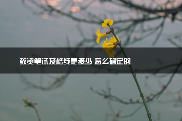 教资笔试及格线是多少 怎么确定的